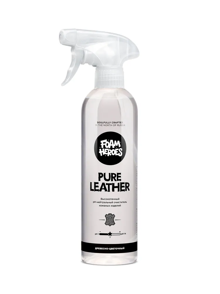 FOAM HEROES Pure Leather Деликатный очиститель натуральной и искусственной кожи. 500мл.(12шт.)