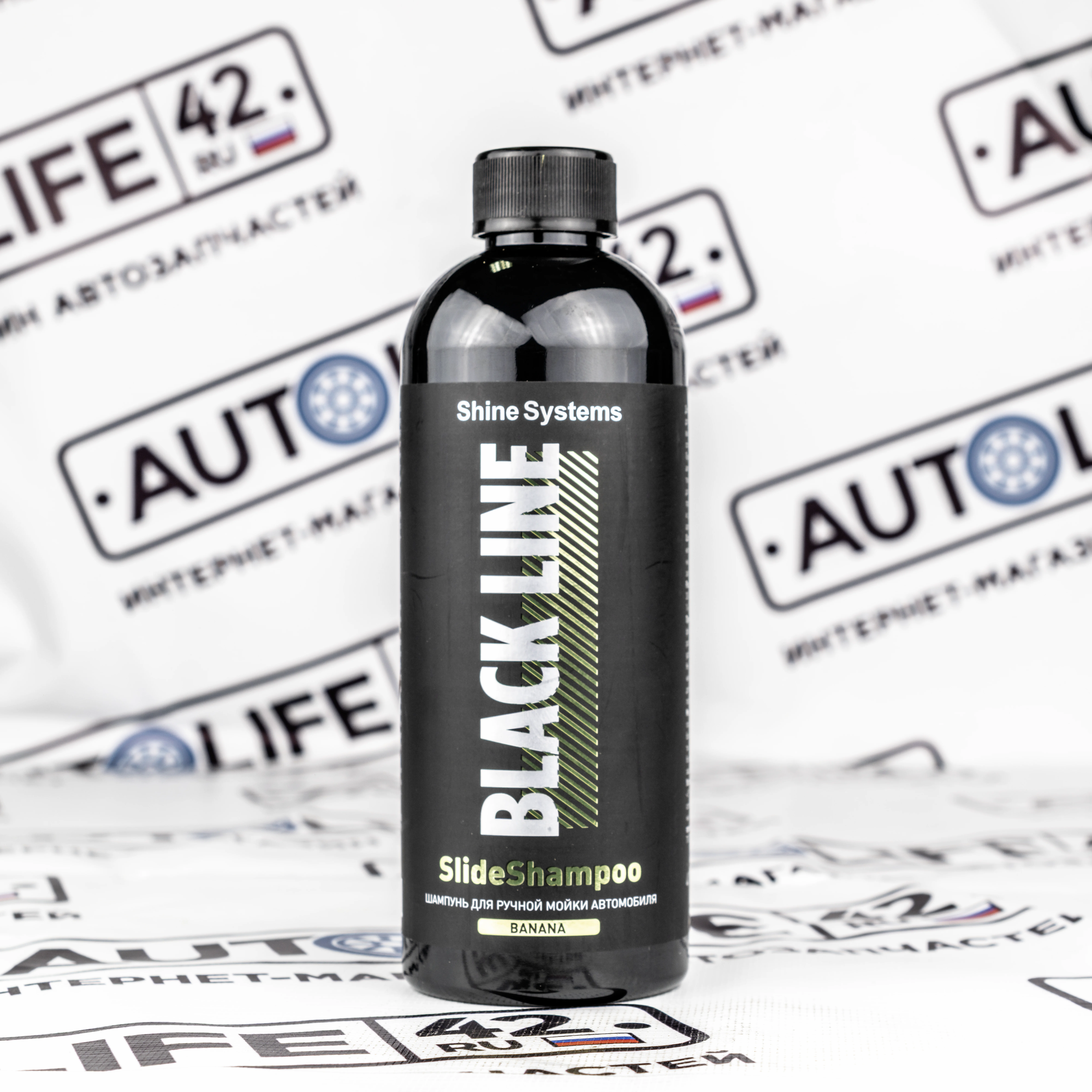 Shine Systems Black Line SlideShampoo Banana SSBL985 — вид спереди