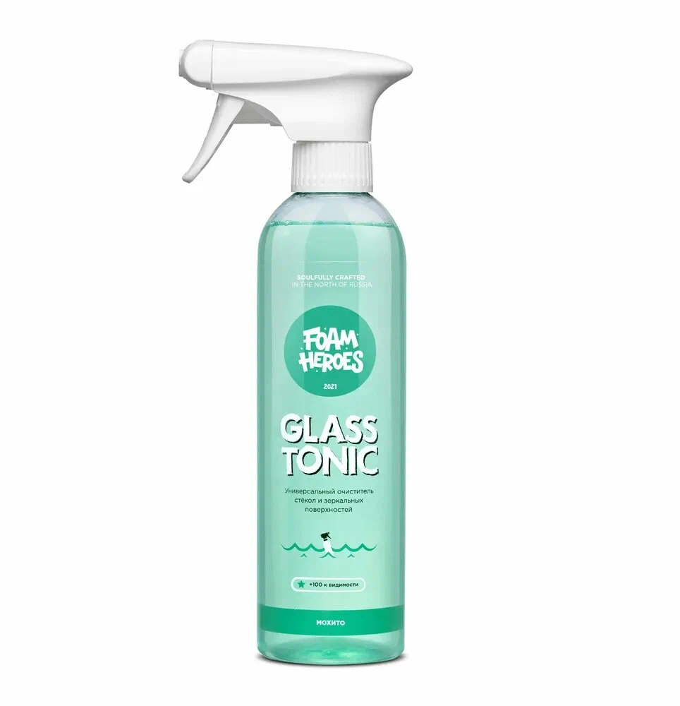 FHB008 Foam Heroes Glass Tonic универсальный очиститель стекол, 500мл