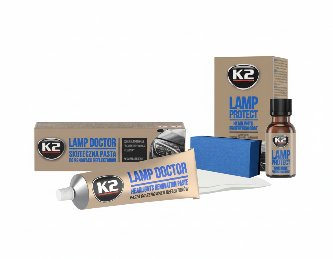 Набор для полировки и защиты фар K2 (паста Lamp Doctor 60г + покрытие Lamp Protect 10мл)