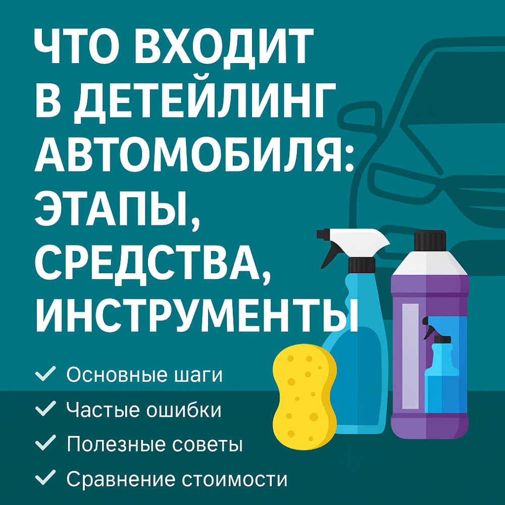 Что входит в детейлинг автомобиля: этапы, средства, инструменты