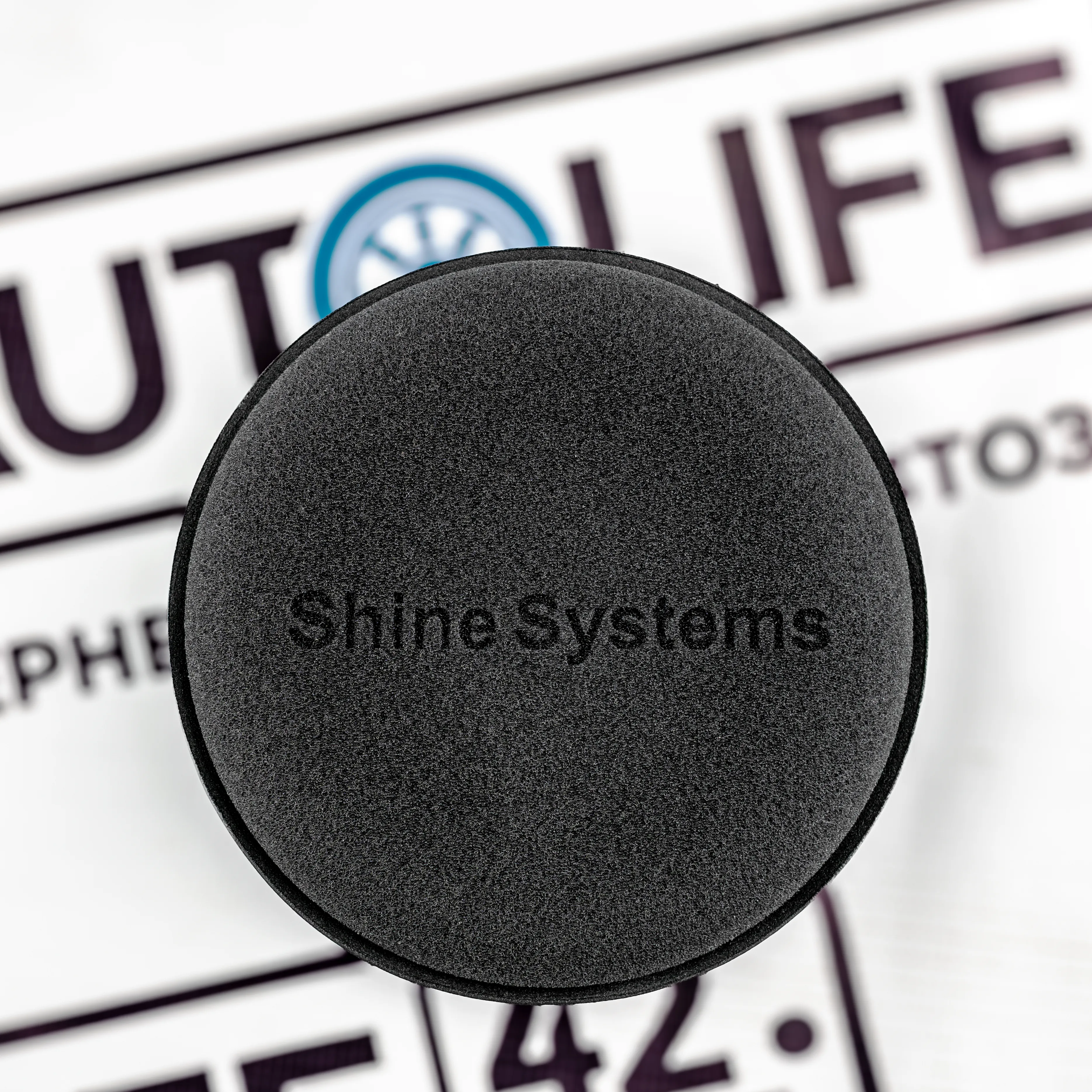 Shine Systems Wax Pad - Аппликатор черныйпоролоновый круглый 10*2